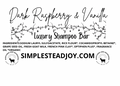 Dark Raspberry Vanilla Luxury Shampoo Bar