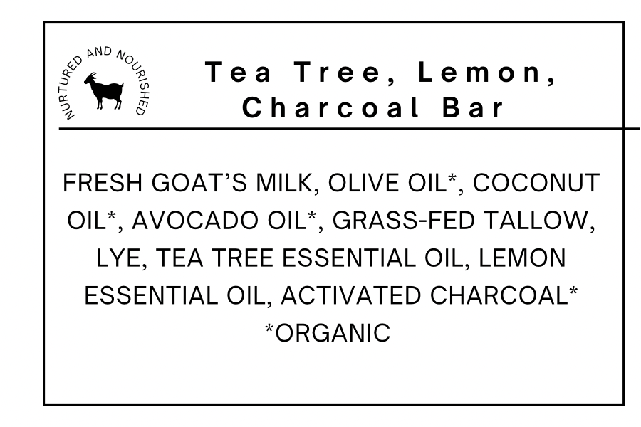 Tea Tree, Lemon, & Charcoal Bar