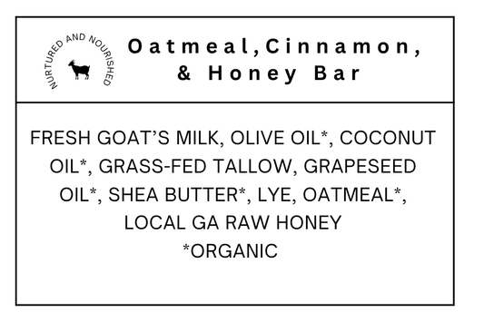Oatmeal, Cinnamon, Honey Bar